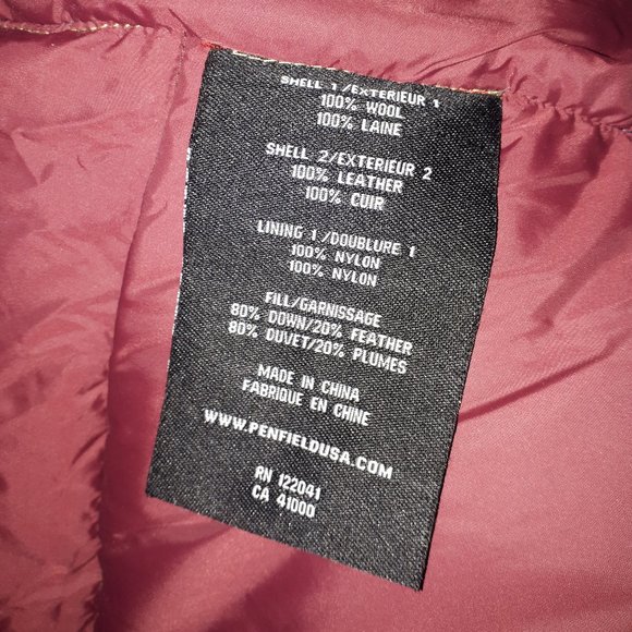 Penfield Landis Moon Shetland Wool Tweed Down-Filled Parka Medium - Picture 7 of 10